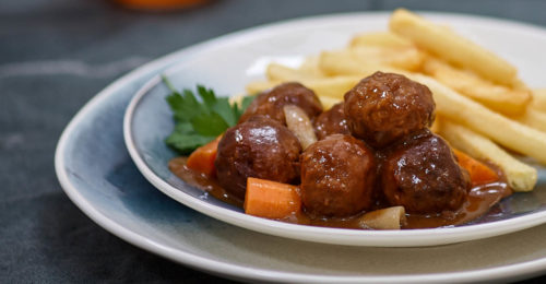 Recette Carbonade vegetarienne boulettes vegetales