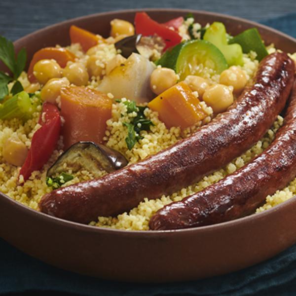 Couscous merguez végétarien