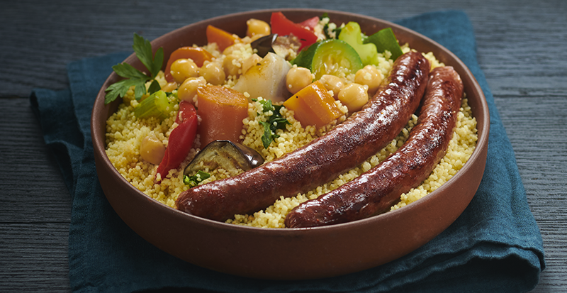 Couscous merguez végétarien