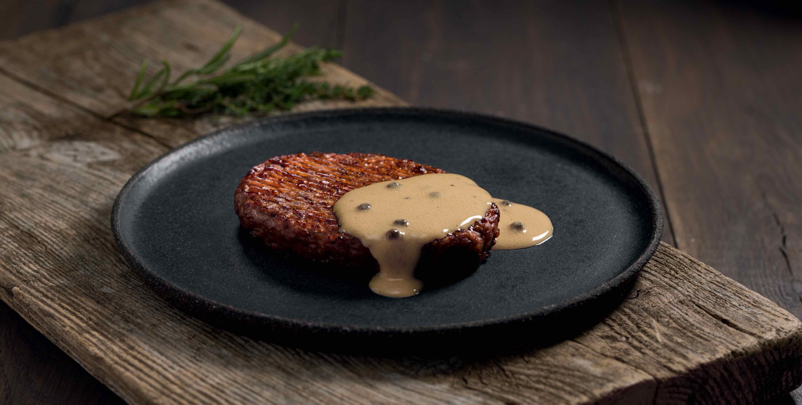 Steak vegetal Sauce poivre