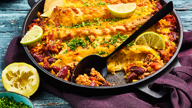 BURRITOS VEGE GRATINES AU CHEDDAR
