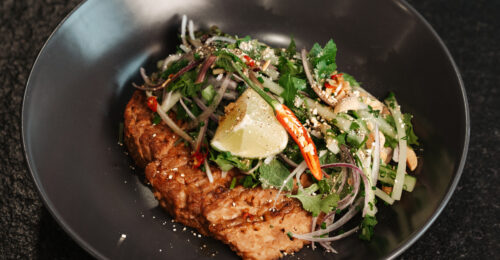 haché dégustation végétal poêlé