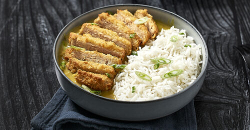 Curry katsu végé aux escalopes panees